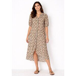 MIRTH Caftans Somerset Midi Maxi Dress Seaglass/Rosewood - Small